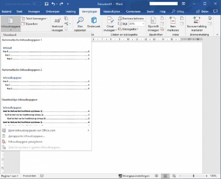 Een Inhoudsopgave In Word Maken Volg De Eenvoudige Stappen Tips